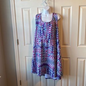 Digital Ikat Print Scuba Dress